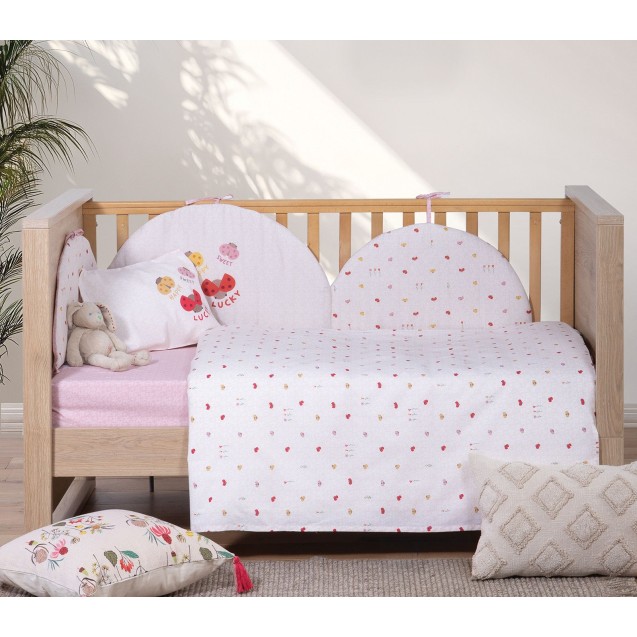 Σετ Σεντόνια Κούνιας 3 Τεμαχίων Nef-Nef Lady Bug Ecru 120x170 Σετ Σεντόνια Κούνιας 3 Τεμαχίων Nef-Nef Lady Bug Ecru 120x170