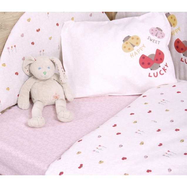 Σετ Σεντόνια Κούνιας 3 Τεμαχίων Nef-Nef Lady Bug Ecru 120x170 Σετ Σεντόνια Κούνιας 3 Τεμαχίων Nef-Nef Lady Bug Ecru 120x170