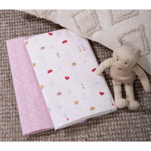 Σετ Σεντόνια Λίκνου 2 Τεμαχίων Nef-Nef Lady Bug Ecru 70x120 Σετ Σεντόνια Λίκνου 2 Τεμαχίων Nef-Nef Lady Bug Ecru 70x120