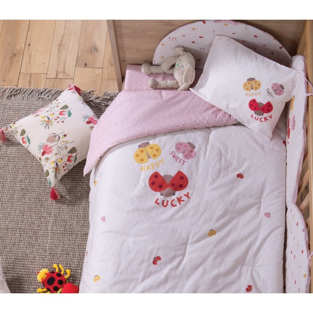 Βρεφικό Κουβερλί Nef-Nef Lady Bug Ecru 110x140 Βρεφικό Κουβερλί Nef-Nef Lady Bug Ecru 110x140