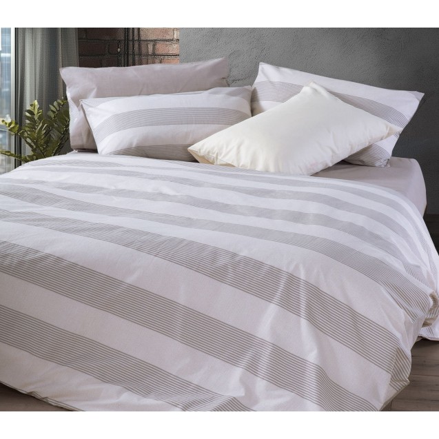 Σετ Σεντόνια Διπλά 4 Τεμαχίων Nef-Nef Casual Stripe Petrol 200x270 Σετ Σεντόνια Διπλά 4 Τεμαχίων Nef-Nef Casual Stripe Petrol 200x270