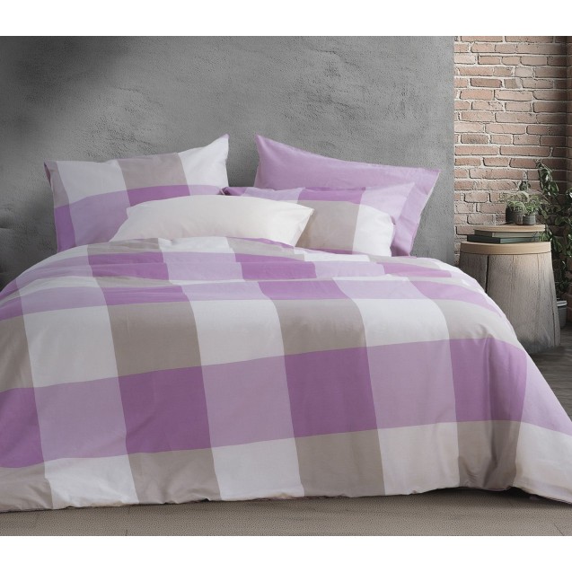 Σετ Σεντόνια Διπλά 4 Τεμαχίων Nef-Nef Casual Check Grey 200x270 Σετ Σεντόνια Διπλά 4 Τεμαχίων Nef-Nef Casual Check Grey 200x270