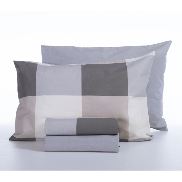 Σετ Σεντόνια Διπλά 4 Τεμαχίων Nef-Nef Casual Check Grey 200x270 Σετ Σεντόνια Διπλά 4 Τεμαχίων Nef-Nef Casual Check Grey 200x270