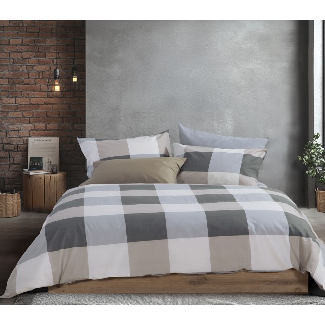 Σετ Σεντόνια King Size με Λάστιχο 4 Τεμαχίων Nef-Nef Casual Check Mauve 180x200+32 Σετ Σεντόνια King Size με Λάστιχο 4 Τεμαχίων Nef-Nef Casual Check Mauve 180x200+32