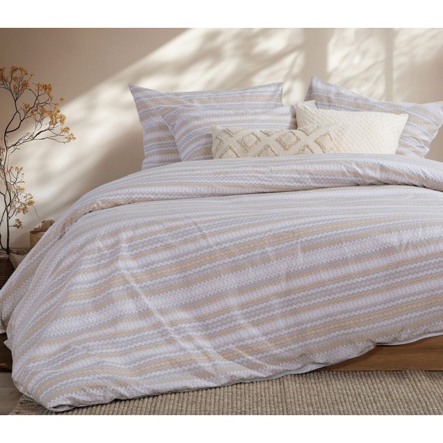 Σετ Σεντόνια Διπλά 4 Τεμαχίων Nef-Nef Quantro Beige 200x270 Σετ Σεντόνια Διπλά 4 Τεμαχίων Nef-Nef Quantro Beige 200x270