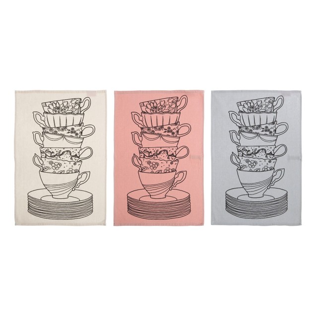 Ποτηρόπανο Nef-Nef My Cup Of Tea Grey 40x60 Ποτηρόπανο Nef-Nef My Cup Of Tea Grey 40x60