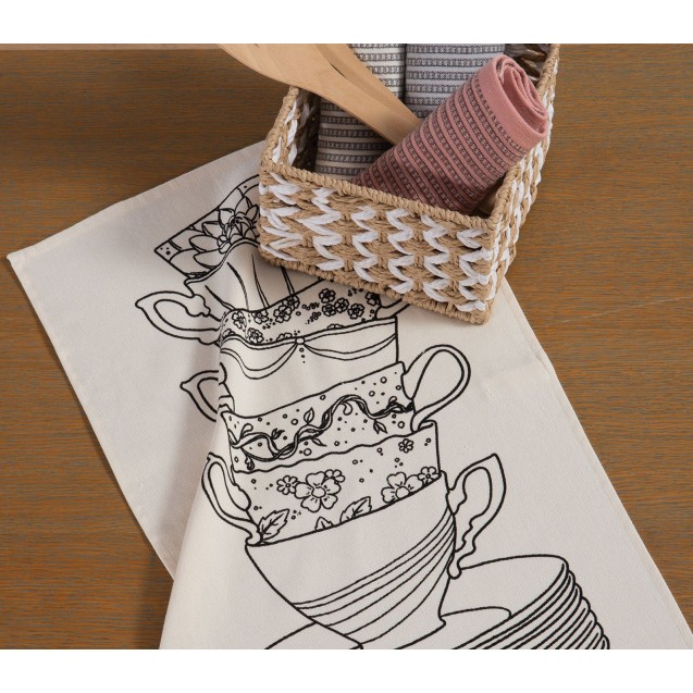 Ποτηρόπανο Nef-Nef My Cup Of Tea Grey 40x60 Ποτηρόπανο Nef-Nef My Cup Of Tea Grey 40x60