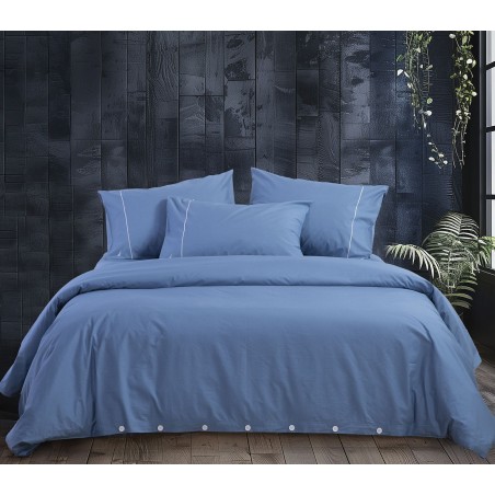 Σετ Παπλωματοθήκη Υπέρδιπλη 3 Τεμαχίων Nef-Nef Nau Wave Solid White 240x220