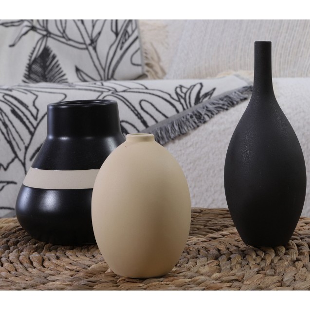 Κεραμικό Διακοσμητικό Βάζο Nef-Nef Circui Black/White 15,5x14,2 Κεραμικό Διακοσμητικό Βάζο Nef-Nef Circui Black/White 15,5x14,2