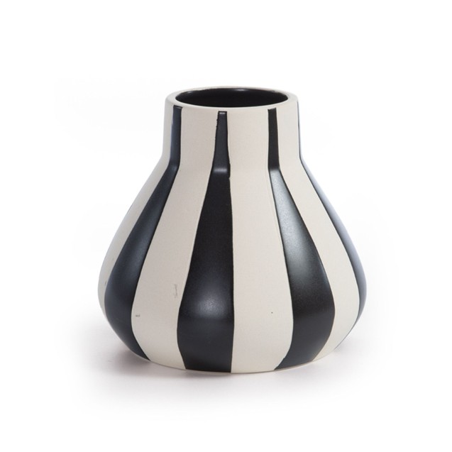 Κεραμικό Διακοσμητικό Βάζο Nef-Nef Platense Black 15,5x14,2 Κεραμικό Διακοσμητικό Βάζο Nef-Nef Platense Black 15,5x14,2