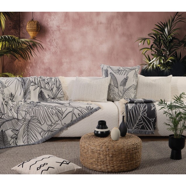 Μαξιλάρι Διακόσμησης Nef-Nef Grow Deco Ecru/Black 50x50